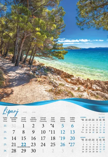 "BISERNA DALMACIJA" color kalendar Color