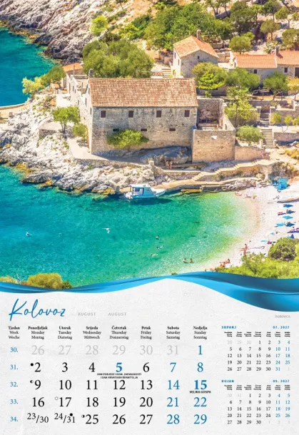  "BISERNA DALMACIJA" color kalendar Color
