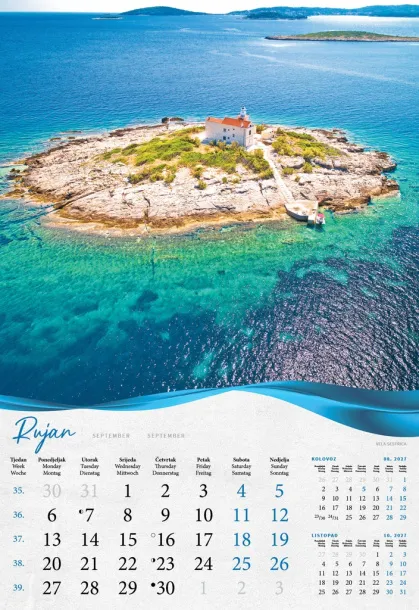  "BISERNA DALMACIJA" color calendar Color
