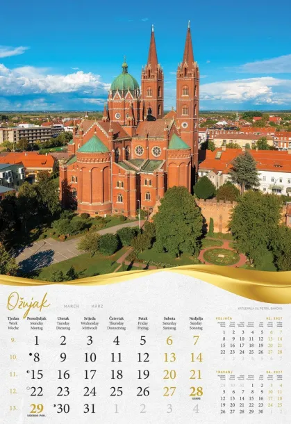  "MOJA ZLATNA SLAVONIJA i BARANJA"  color calendar Color