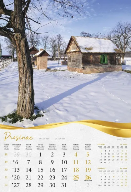  "MOJA ZLATNA SLAVONIJA i BARANJA"  color calendar Color