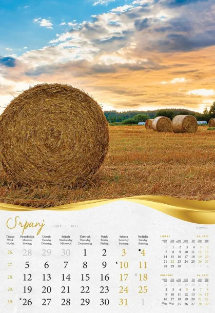  "MOJA ZLATNA SLAVONIJA i BARANJA"  color calendar Color
