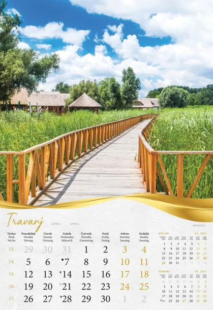  "MOJA ZLATNA SLAVONIJA i BARANJA"  color calendar Color