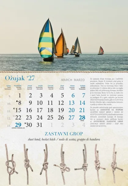  "GROPOVI" color calendar Color