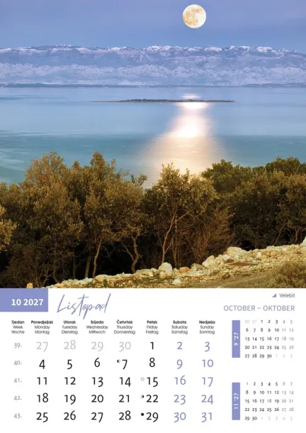  "PRIRODA" color calendar Color