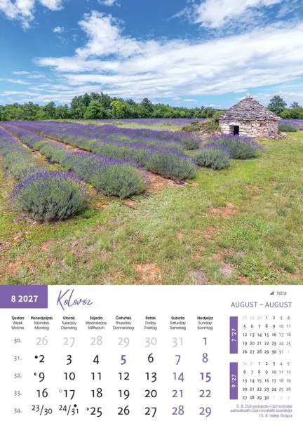  "PRIRODA" color calendar Color