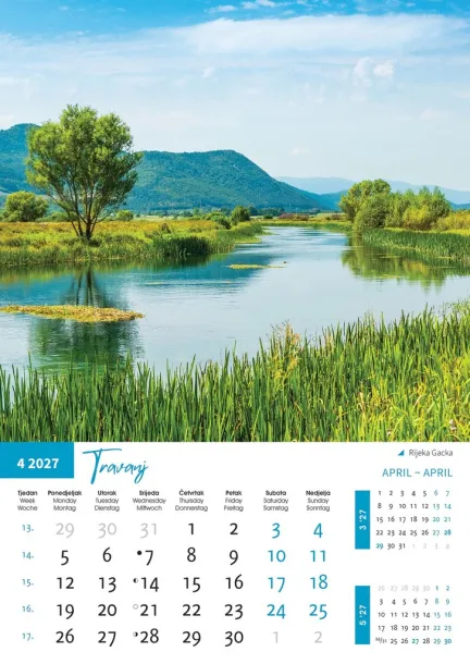  "PRIRODA" color calendar Color