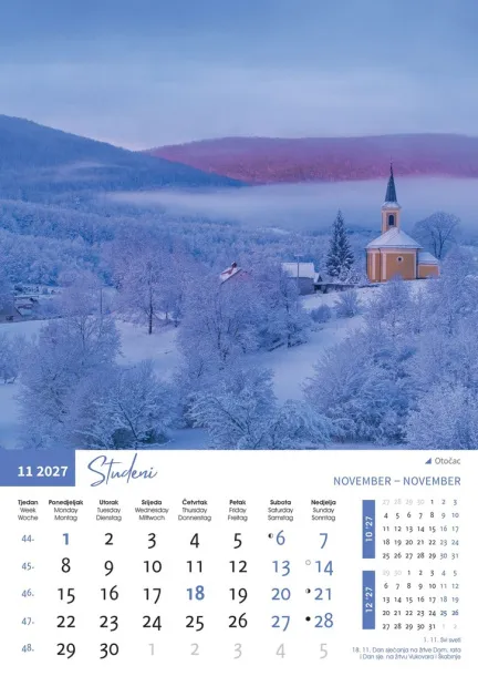  "PRIRODA" color calendar Color
