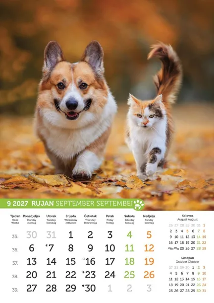  "PSI i MAČKE" color calendar Color
