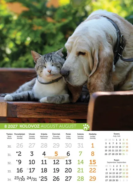  "PSI i MAČKE" color kalendar Color