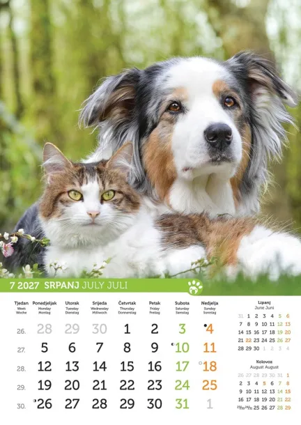  "PSI i MAČKE" color kalendar Color