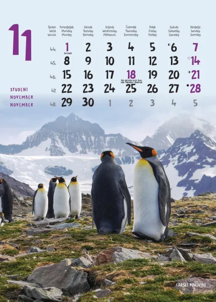  "ŽIVOTINJE" color kalendar Color