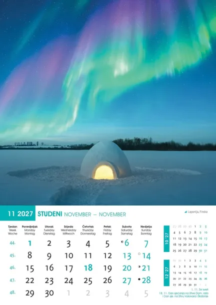  "BISERI SVIJETA" color calendar Color