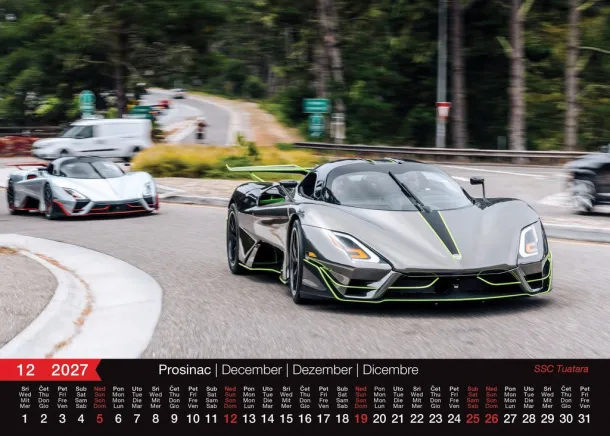  "AUTOMOBILI" color calendar Color