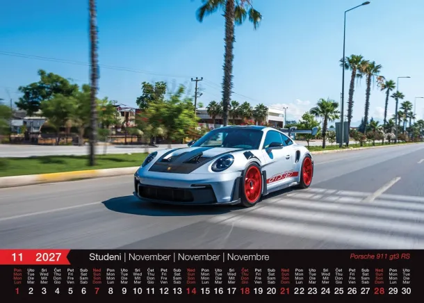  "AUTOMOBILI" color calendar Color