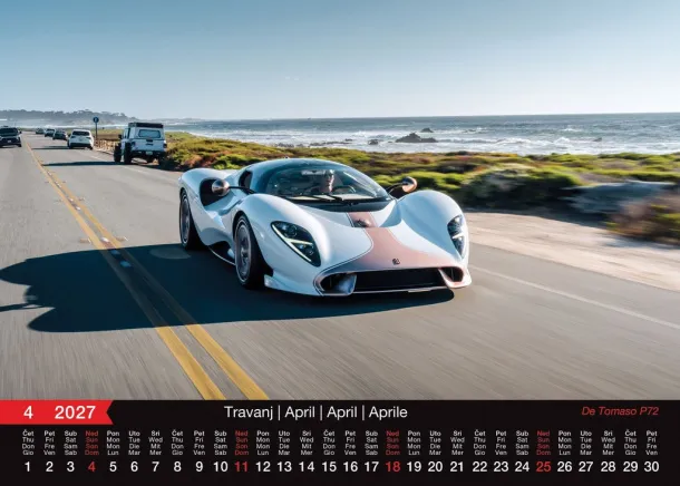  "AUTOMOBILI" color calendar Color