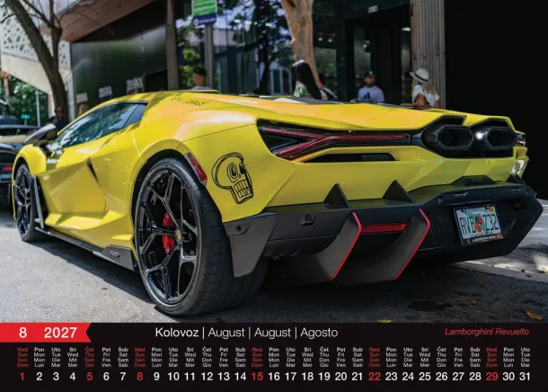  "AUTOMOBILI" color calendar Color