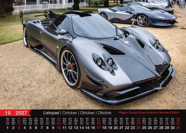  "AUTOMOBILI" color calendar Color