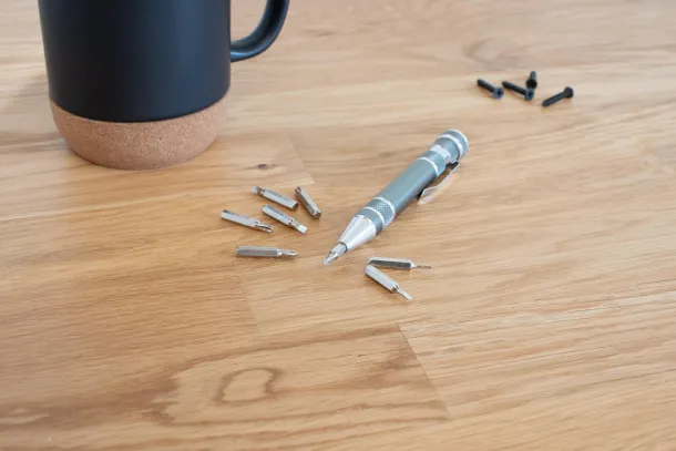 Alyssa Aluminium pocket screwdriver  grey