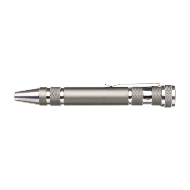 Alyssa Aluminium pocket screwdriver  grey