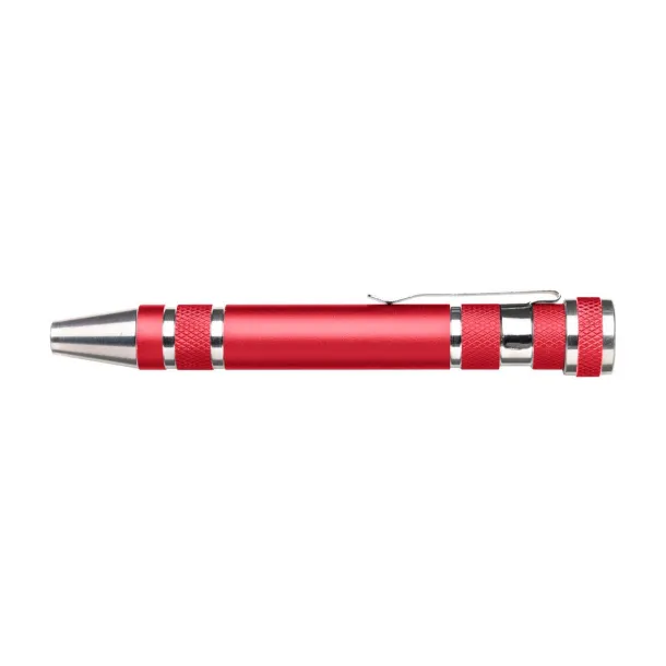 Alyssa Aluminium pocket screwdriver  Crvena