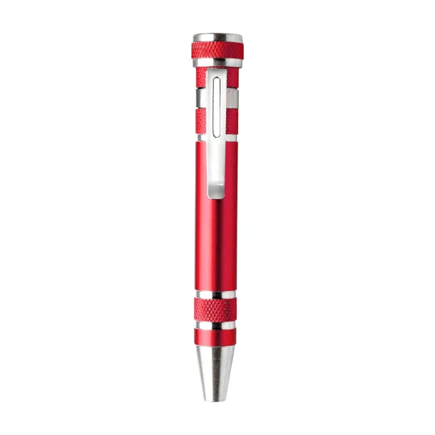 Alyssa Aluminium pocket screwdriver  Crvena