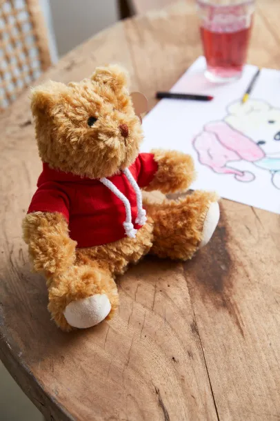  Plush teddy bear Monty Crvena