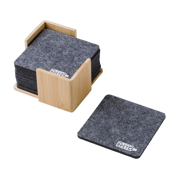 Lawrence rPET felt coaster set  grey