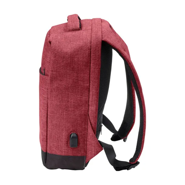 Cruz laptop ruksak od 600D poliestera, 13" burgundy