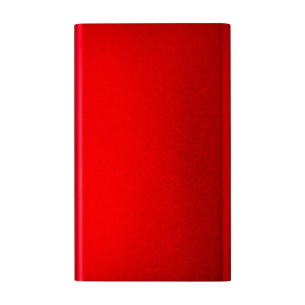 Ezra Aluminijska prijenosna baterija, 4 000 mAh Crvena