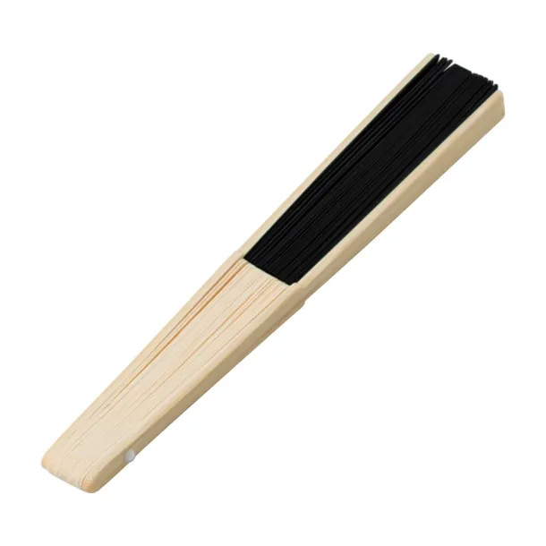 ELIO Bamboo hand held fan Crna