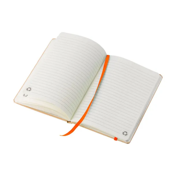 Gianni notes od recikliranog papira, A5 Narančasta
