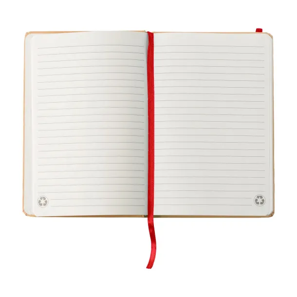Gianni notes od recikliranog papira, A5 Crvena