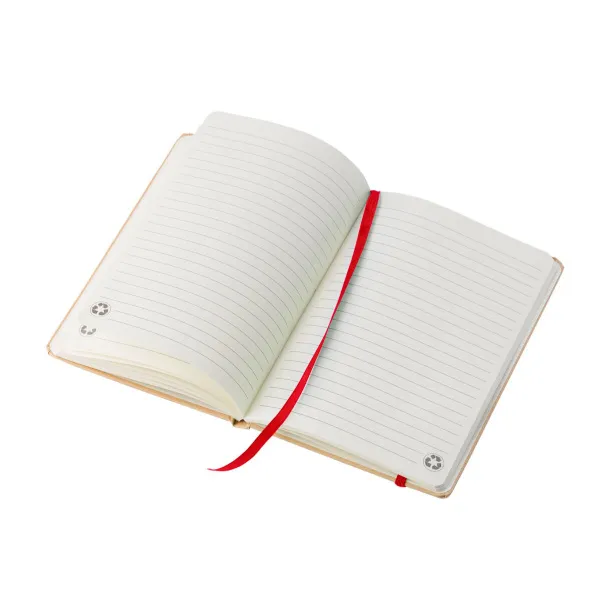 Gianni notes od recikliranog papira, A5 Crvena