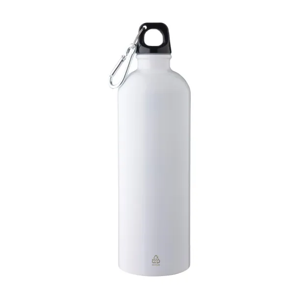 Emeric Recycled stainless steel single walled bottle (750 ml) Bijela