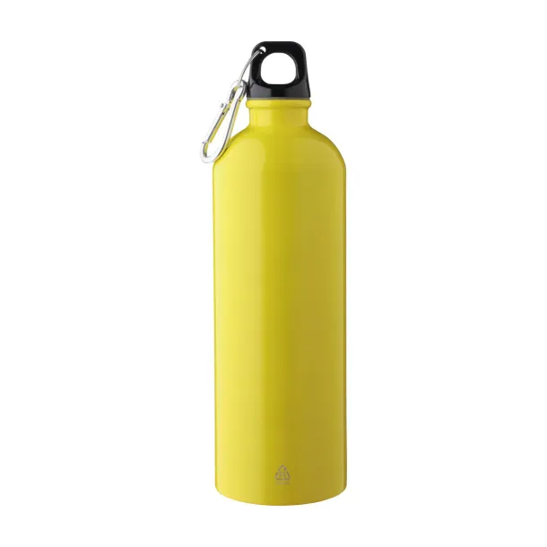 Emeric Recycled stainless steel single walled bottle (750 ml) Žuta