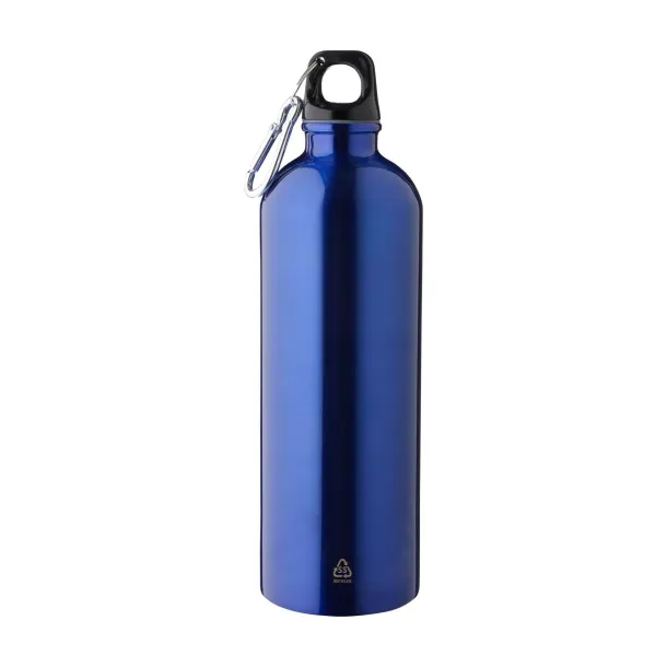 Emeric Recycled stainless steel single walled bottle (750 ml) cobalt blue
