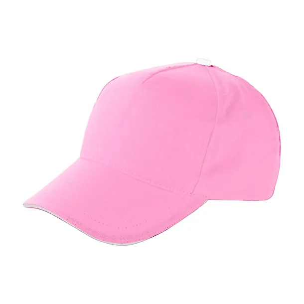 Beau pamučna kapa - 5 panela pink