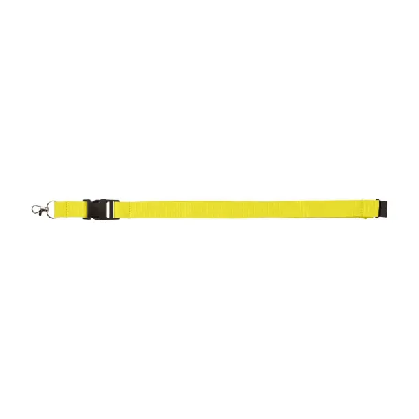  Polyester (300D) lanyard and key holder Bobbi Žuta