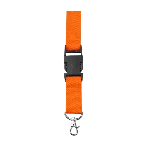  Polyester (300D) lanyard and key holder Bobbi Narančasta