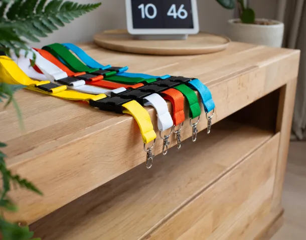  Polyester (300D) lanyard and key holder Bobbi Narančasta