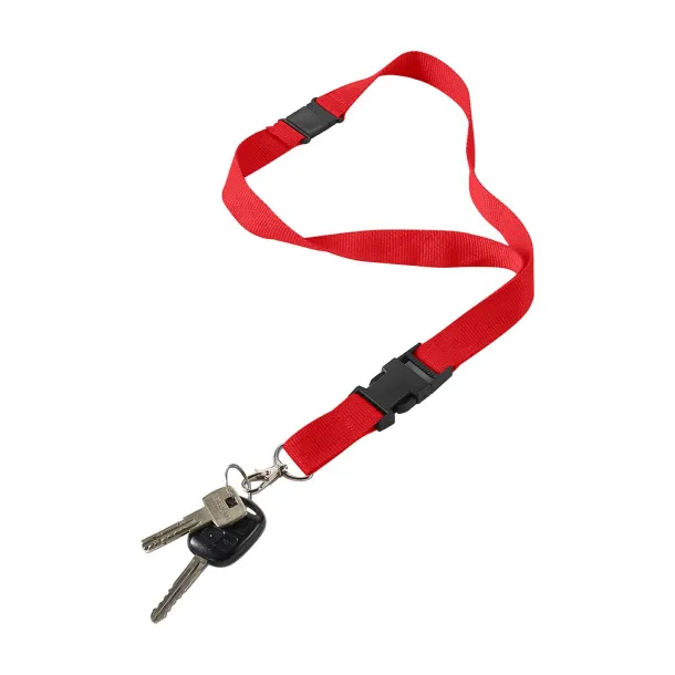  Polyester (300D) lanyard and key holder Bobbi Crvena