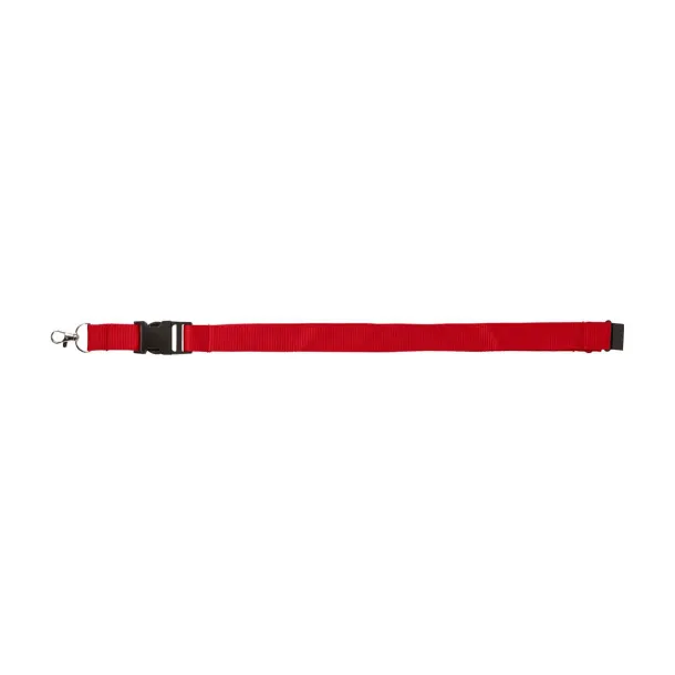  Polyester (300D) lanyard and key holder Bobbi Crvena