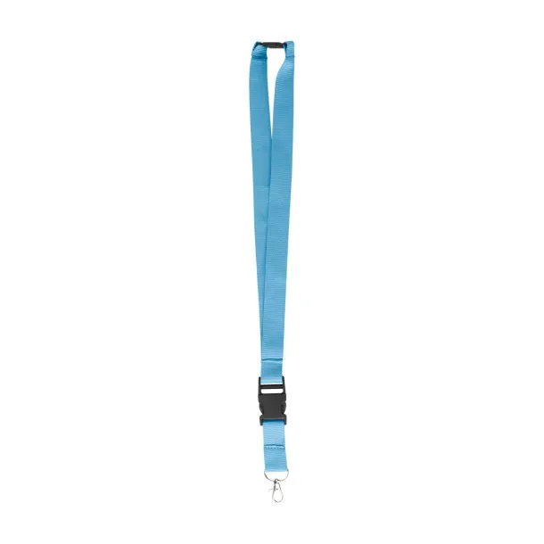  Polyester (300D) lanyard and key holder Bobbi light blue