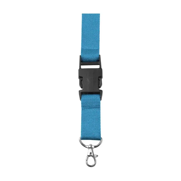 Polyester (300D) lanyard and key holder Bobbi light blue