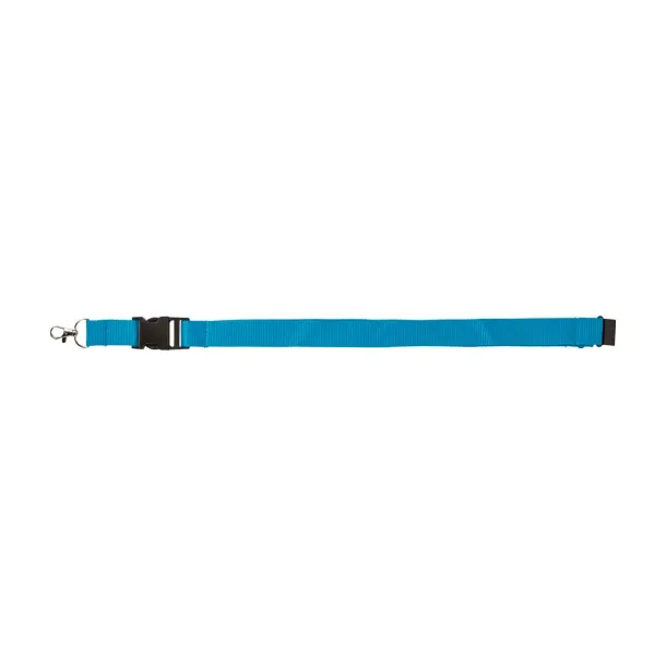  Polyester (300D) lanyard and key holder Bobbi light blue