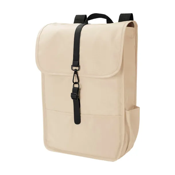 Lyric rPET Polyester (300D) flap backpack Lyric beige