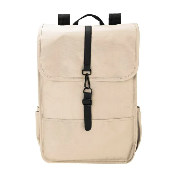 Lyric rPET Polyester (300D) flap backpack Lyric beige