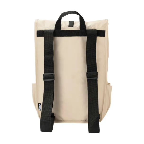 Lyric rPET Polyester (300D) flap backpack Lyric beige