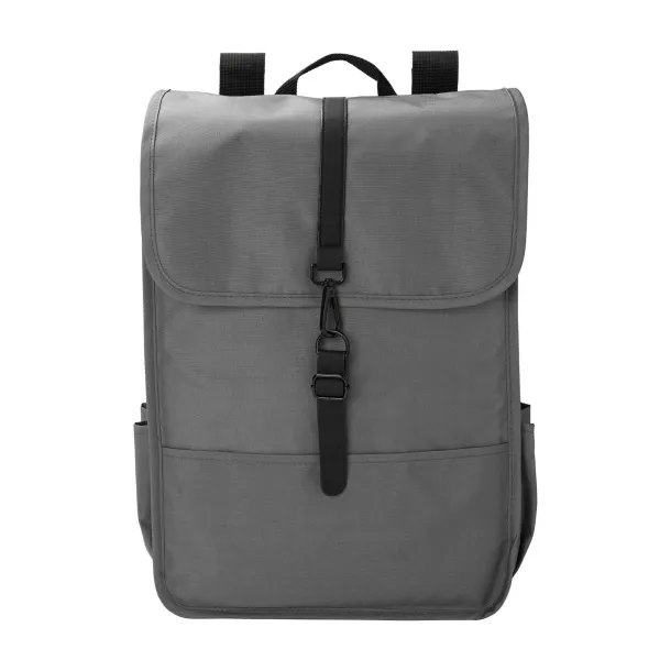 Lyric rPET Polyester (300D) flap backpack Lyric grey